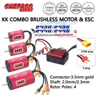 SURPASSHOBBY KK Combo 2430 2435 2440 2445 Brushless Motor 25A 35A ESC for Traxxas HSP Wltoys 1/16 1/