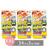 日本大王GOO.N - 【日本境內大王】迪士尼拉拉褲3包裝-褲型 (XXL [13~25kg])-34片x3包/箱 (日本原廠公司貨 平行輸入)(新舊包裝隨機出貨)