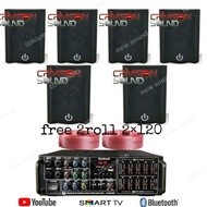 PAKET SOUND SYSTEM OUTDOOR CAFE 6 SPEAKER CRIMSON - SM SOUND
