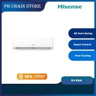 HISENSE 1.0HP - 2.5HP E4 KAA R32 INVERTER AIR CONDITIONER WITH 4D AUTO-SWING | AS10E4KAA AS13E4KAA A