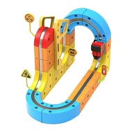 66/92Pcs/Set Magnetic Train Track Set DIY Race Car Cube Rail Building Kit Toddlers Boys Girls Gravit