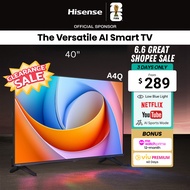 Hisense A4 40 inch AI TV | FHD | Natural Colour Enhancer | Dolby Audio | DTS | Game Mode