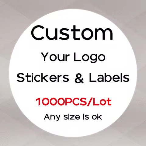 1000 PCS Custom Stickers Customize Logo Label Sticker Personalized Stickers Packaging Labels Design 
