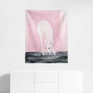 Changyu Painting Girl Pink Abstract Background Cloth Bedroom Bedside Decoration Literary Tapestry Cu