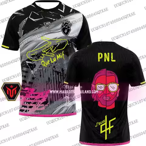 Summer New Maillots thailande 90 Minute MM9 Maillots PNL Jersey Men's Tee O-Neck Men's Pajamas Breat
