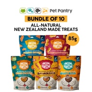 [Bundle of 10] Awesome Pawsome All-Natural Dog Treats 60g, Grain-Free, Training Snacks for Dogs