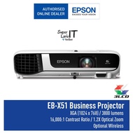 Proyektor Epson EB-X51 XGA 3LCD 3800Lumens - Garansi Resmi