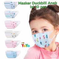 masker anak duckbill 3ply motif / masker anak motif kualitas terbaik - 10 pcs cowok