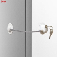 Refrigerator Lock Freezer Door Lock Child Safety Cupboard Lock with Key Cabinet Lock Strong Adhesive Lock