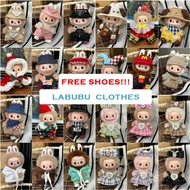 Labubu 4.0 Clothes V4 PIN FOR LOVE Labubu Clothes set free shoes (clothes only)