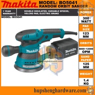 Makita BO5041 Random Orbit Sander Variable Speed 4000~12000opm Power 300W Velcro Pad 123mm Makita BO