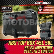 [KELEX Adventure] 45L 58L ABS Top Box Stealth X Edition Premium Motorcycle Aluminium Aluminum Plasti