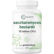 Saccharomyces Boulardii 10 Billion CFU with Prebiotic Inulin, 240 Capsules | Gut, Immune & Digestive