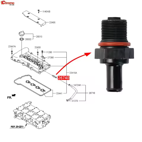 PCV Valve For Hyundai Elantra Kona Santa Fe Sonata Tucson Kia Forte Optima Rondo Soul 1.6 1.8 2.0 2.