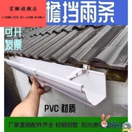 PVC Gutter Rainwater Channel 200 Plastic Downspout Roof Eaves Water Catcher U-Shaped Balcony