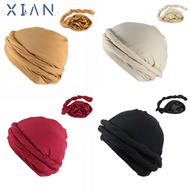 XIANSTORE 1/4PCS Turban for Men, Turban Silk Satin Lined Turban, Sleep Cap Head Wrap for Men & Women