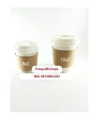 WLCMe! sleeve paper coffee cup pegangan tahan panas gelas kertas kopi 8oz 240
