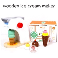 Zoetoys Wooden Ice Cream Maker | Ice Cream Making Toys | Pretend Play Toy Set | Children's Educational Toys