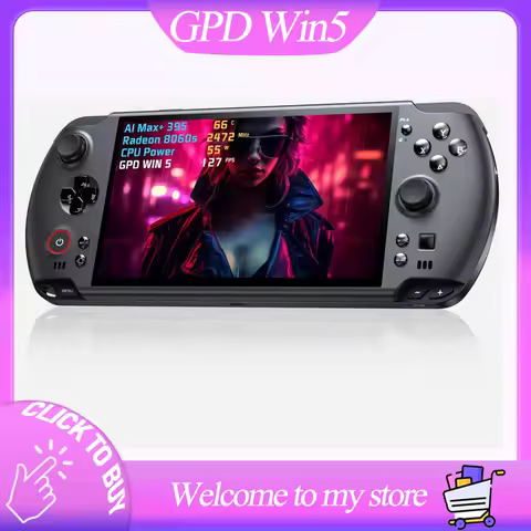 GPD Win5 Handheld Gaming Console AMD395 M.2 2280 SSD Windows11 RGB Ergonomic Handheld Game Console 7