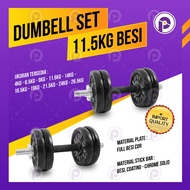 Dumbell set 11.5KG iron 11.5 KG Weight Stick Package Barbell Metal Dumbbell GYM