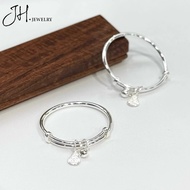 【🇸🇬 Ready Stock】 S999 Silver Baby Bangle with Gourds Charm