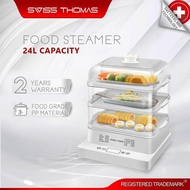 Swiss Thomas  Electric Food Steamer 3 Tier Large Capacity 24L Pengukus Makanan Elektrik
