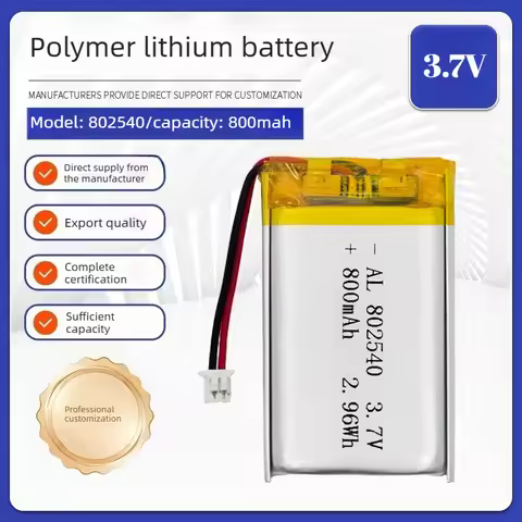 802540 Lipo Battery 3.7V 800mAh 082540 Lithium Polymer Batteries for Flashlight Remote Controller Ha