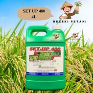 [ORIGINAL] 4L SET-UP 480 GLYPHOSATE 41% RACUN RUMPUT LALANG/RACUN RUMPAI SERUPA ROUNDUP/HERBICIDE/IM