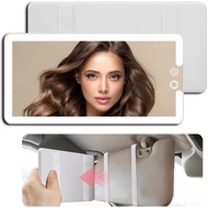 Car Vanity Mirror With Lights GIF Car Makeup Mirror Dimmable Touch Screen Sun Touch Screen Mirror