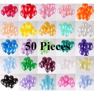 50 pieces 10 Inches Balloon Pearl Latex Colourful Ballon, Belon Pearl, Wholesale Available[READYSTOC