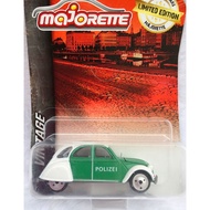 Majorette Citroen 2CV-Polizei-Green/White Color /Wheels VIND /scale 1/64 (3 inches) Long Package