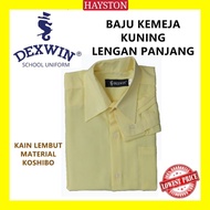 DEXWIN Baju Kemeja Kuning Lengan Panjang Kain Lembut Koshibo | Baju Kuning pengawas tangan panjang k