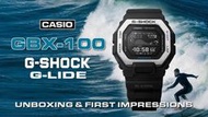 CASIO手錶專賣公司貨附發票G-SHOCK潮汐圖，月亮數據，GBX-100-1