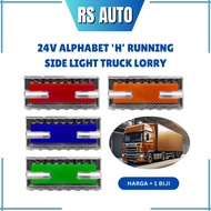 LED 24V Hermes Running Side Lamp Signal Flowing Alphabet H  Lampu Sisi Hermes Lori 2 Bateri Treler