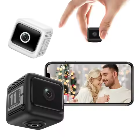 For Smart Wireless Mini Security Camera 2.4GHz WiFi, Remote Viewing on Mobile Apps, USB Rechargeable