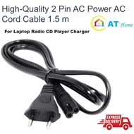 2 Pin AC Power AC Cord Cable 1.5m For Laptop Radio CD Player Charger