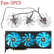 พัดลมเย็น LED 95มม. สำหรับเปลี่ยน PowerColor Hellhound Spectral สีขาว AMD Radeon RX 6700 XT 12GB GDD