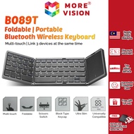 Portable Mini Foldable Wireless Keyboard B089T Touchpad Bluetooth Folding Rechargeable USB Laptop Ta