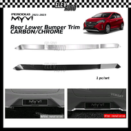 Perodua Myvi Facelift 2022 2023 CARBON CHROME Rear Bumper Lining Trim Cover Bodykit Gear Up GearUp A