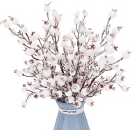 4 Pieces Artificial White Berry Stems Christmas Frosted Berries Branches Twigs Snowy Berry Picks Hol