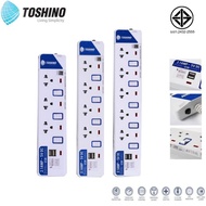TOSHINO รางปลั๊กไฟ มี3-5ช่อง 2 USB สายยาว3เมตร