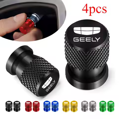 for Geely Atlas Coolray Emgrand EC7 EC8 X7 EX7 CK2 4pcs Car Wheel Tire Valve Caps Tyre Stem Covers A