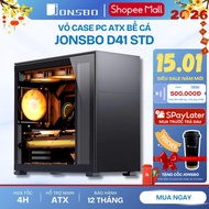 Jonsbo D41 STD Black ATX M-ATX PC Gaming Computer Case, 360mm Tempered Glass Water Cooler
