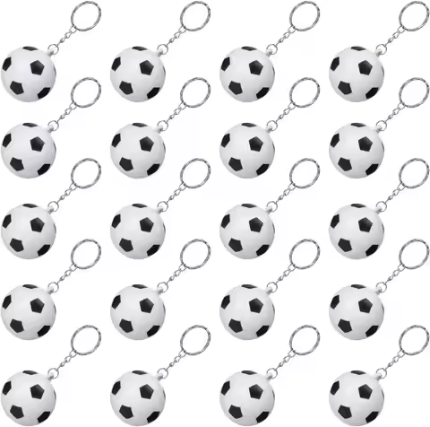 12-24 Pcs Mini Football Keychains Sports Keychain Team Souvenir Sport Rewards Sports Themed Gift Acc