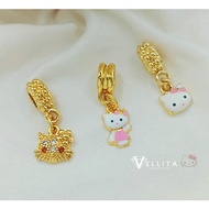 [VJ]<C18>Accessories Charm Kitty Series 999.9 Gold Plated Kitty Cat Dangling Charm
