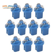 10Pcs LED Bulb Meter Dash B8-5D T5 Lamp with Holder Blue Tuning Auto Car Light