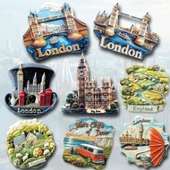 1pc Resin Britain London Tower Bridge Big Ben Elizabeth Tower White Cliffs Of Dover Tủ lạnh Nam châm
