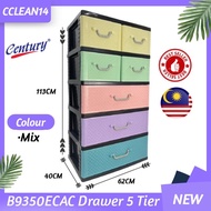 Century Drawer 5 TIER Clothes Cabinet Storage Laci Kabinet Almari 5 TINGKAT Rak Penyimpanan Baju Pakaian B9350 ECB9350AC