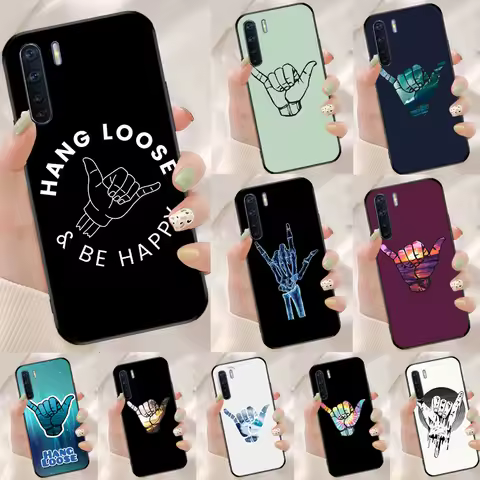 Surfer Surf Hang Loose Case For Oppo A17 A77 A80 A40 A60 A98 A78 A18 A38 A58 A16 A76 A96 A74 A94 A54