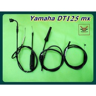 YAMAHA DT125MX -- CABLE SET/FRONT BRAKE CLUTCH THROTTLE // Of Lines 130cm 107cm Accelerator 143cm